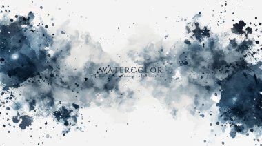 Soyut yatay suluboya arkaplan. El çizimi vektör dokusu. Fırçayla ovalanan pastel boya rengi suluboya