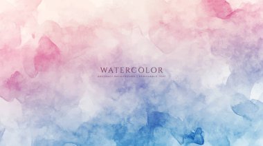 Soyut yatay suluboya arkaplan. El çizimi vektör dokusu. Fırçayla ovalanan pastel boya rengi suluboya