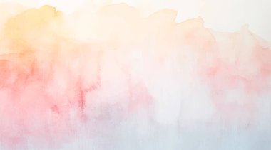 Soyut yatay suluboya arkaplan. El çizimi vektör dokusu. Fırçayla ovalanan pastel boya rengi suluboya