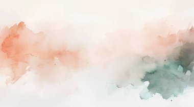 Soyut yatay suluboya arkaplan. El çizimi vektör dokusu. Fırçayla ovalanan pastel boya rengi suluboya
