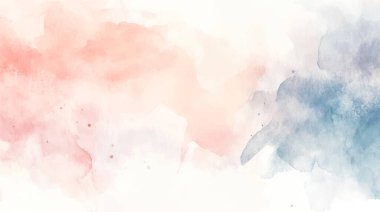 Soyut suluboya arka plan. El çizimi vektör dokusu. Fırçayla ovalanan pastel boya rengi suluboya