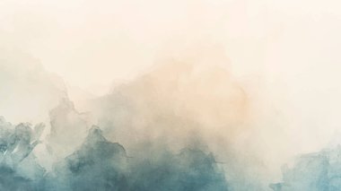 Soyut suluboya arka plan. El çizimi vektör dokusu. Fırça darbeleriyle boya renginde suluboya boya. Estetik suluboya 