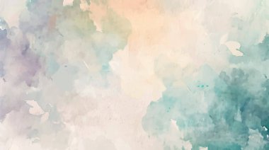 Soyut yatay suluboya arkaplan. El çizimi vektör dokusu. Fırçayla ovalanan pastel boya rengi suluboya