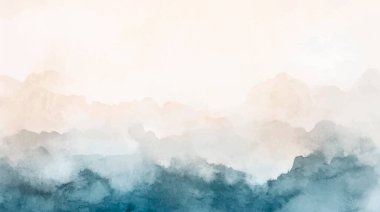 Soyut yatay suluboya arkaplan. El çizimi vektör dokusu. Fırçayla ovalanan pastel boya rengi suluboya