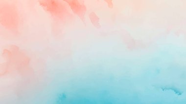 Soyut yatay suluboya arkaplan. El çizimi vektör dokusu. Fırçayla ovalanan pastel boya rengi suluboya