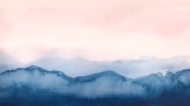 Soyut yatay suluboya arkaplan. El çizimi vektör dokusu. Fırçayla ovalanan pastel boya rengi suluboya