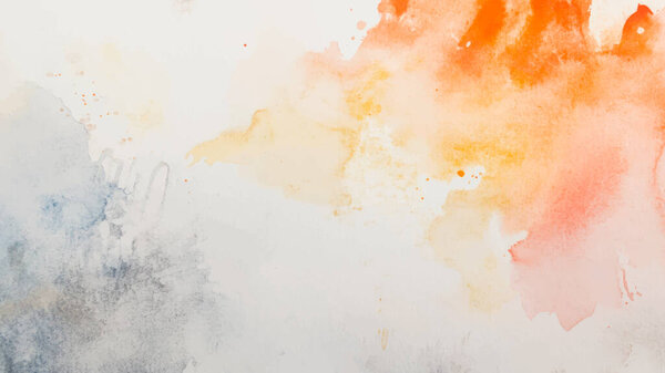 Abstract horizontal watercolor background. Hand drawn vector texture. Brush stroked painting pastel color watercolour