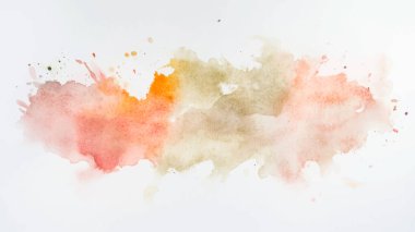 Soyut yatay suluboya arkaplan. El çizimi vektör dokusu. Fırçayla ovalanan pastel boya rengi suluboya