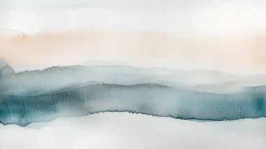 Soyut yatay suluboya arkaplan. El çizimi vektör dokusu. Fırçayla ovalanan pastel boya rengi suluboya