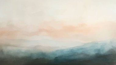 Soyut suluboya estetik yatay arkaplan. El çizimi vektör sıçrama dokusu. Fırçayla ovalanan pastel boya rengi suluboya