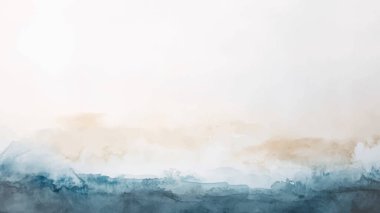 Soyut suluboya estetik yatay arkaplan. El çizimi vektör sıçrama dokusu. Fırçayla ovalanan pastel boya rengi suluboya