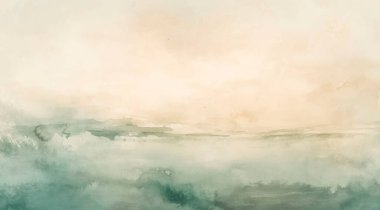 Soyut suluboya estetik yatay arkaplan. El çizimi vektör sıçrama dokusu. Fırçayla ovalanan pastel boya rengi suluboya