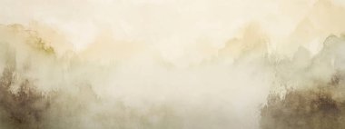 Soyut suluboya estetik yatay arkaplan. El çizimi vektör sıçrama dokusu. Fırçayla ovalanan pastel boya rengi suluboya