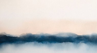 Soyut suluboya estetik yatay arkaplan. El çizimi vektör sıçrama dokusu. Fırçayla ovalanan pastel boya rengi suluboya