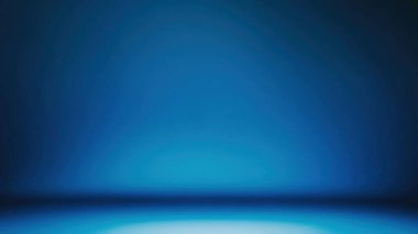 Güneş ışığı ve bulanık gölge duvarlı ürün sunumu için panoramik mavi duvar arkaplanı. Podyum stüdyo arka planı