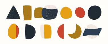 Soyut organik şekil seti. El çizimi karalama sanatı. vektör damlası