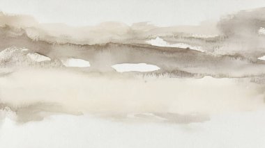 Suluboya sanat geçmişi. kahverengi bej ve haki rengi suluboya arkaplan metin, bayrak, sunum veya ürün grafik tasarımı için boş alan