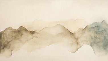 Suluboya sanat geçmişi. kahverengi bej ve haki rengi suluboya arkaplan metin, bayrak, sunum veya ürün grafik tasarımı için boş alan