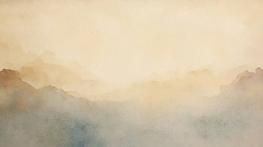 Suluboya sanat geçmişi. kahverengi bej ve yeşil suluboya arkaplan metin, bayrak, sunum veya ürün grafik tasarımı için boş arkaplan