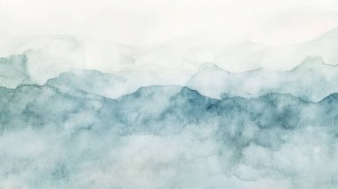 Soyut suluboya resim arka plan şablonu. metin, pankart, sunum veya ürün grafik tasarımı için yeşil ve mavi suluboya arkaplan boşluğu