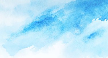 Soyut suluboya resim arka plan şablonu. metin, pankart, sunum veya ürün grafik tasarımı için mavi ve beyaz suluboya arkaplan boşluğu