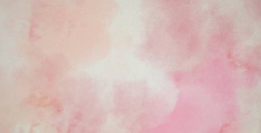 Soyut suluboya resim arka plan şablonu. Metin, bayrak, sunum veya ürün grafik tasarımı için pembe ve bej rengi suluboya arkaplan boşluğu