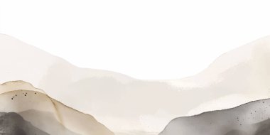 Soyut suluboya resim arka plan şablonu. Yazı, bayrak, sunum veya ürün grafik tasarımı için haki ve bej kahverengi suluboya arkaplan boşluğu