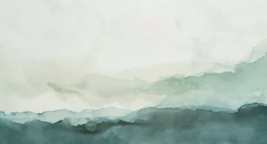 Soyut suluboya resim arka plan şablonu. metin, bayrak, sunum veya ürün grafik tasarımı için yeşil ve mavi suluboya arkaplan boşluğu