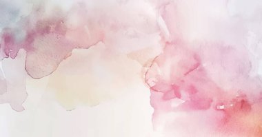 Soyut suluboya resim arka plan şablonu. metin, bayrak, sunum veya ürün grafik tasarımı için pembe ve mavi suluboya arkaplan boşluğu