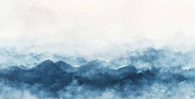 Soyut suluboya resim arka plan şablonu. metin, bayrak, sunum veya ürün grafik tasarımı için mavi ve bej suluboya arkaplan boşluğu