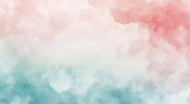 Soyut suluboya resim arka plan şablonu. metin, pankart, sunum veya ürün grafik tasarımı için pembe ve mavi suluboya arkaplan boşluğu