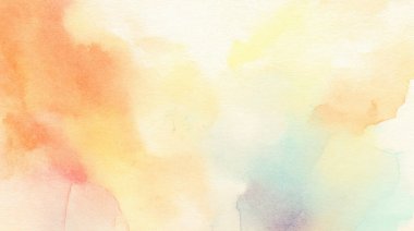 Soyut suluboya resim arka plan şablonu. metin, pankart, sunum veya ürün grafik tasarımı için turuncu ve sarı suluboya arkaplan boşluğu