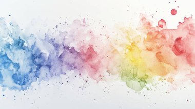 Soyut suluboya resim arka plan şablonu. Pembe ve mavi, metin, bayrak, sunum veya ürün ekran grafik tasarımı için suluboya arkaplan okuyun