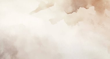 Soyut suluboya resim arka plan şablonu. metin, bayrak, sunum veya ürün grafik tasarımı için kahverengi ve bej suluboya arkaplan boşluğu