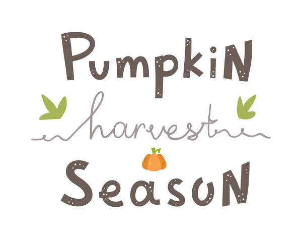Vector Illustration Fall Season Pumpkin Season Banner White Background Beautiful — Stock Vector