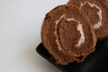 Lezzetli tatlı, çikolatalı kek.