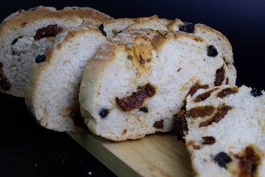 Delicious Mediterranean diet, Wheat Bread on White Background