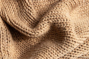 Kalıpların Arkaplanı ve Açık Kahverengi Örgü Giyimi