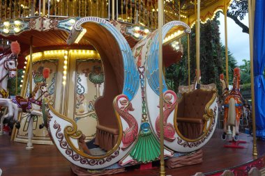 Close up Carriage of a merry-go-round