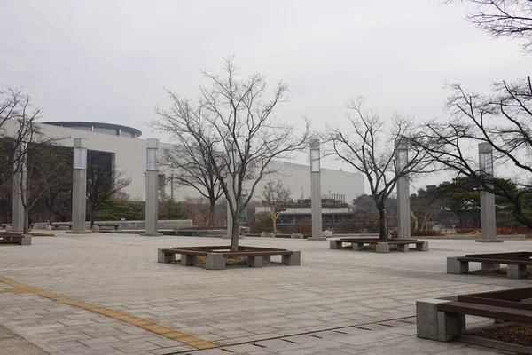 Paisaje Del Parque Del Museo Nacional Seúl Corea Del Sur — Foto de Stock