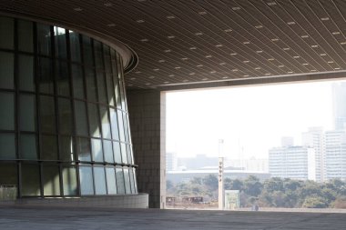 Kore Ulusal Müzesi 'nin etrafındaki atmosfer manzarası, bu fotoğraf Mart 2023' te çekildi, Seul, Güney Kore