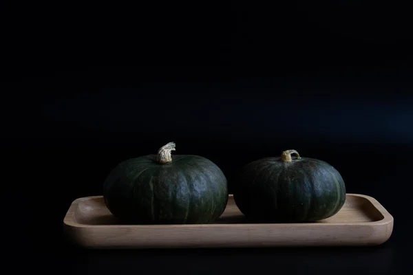 Pumpkins Black Background — Stock Photo, Image
