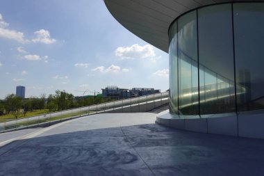 Chengdu Bilim Kurgu Müzesi, Modern Bina Zaha Hadid tarafından tasarlandı. Bu fotoğraf Temmuz 2024 'te Chengdu Çin' de çekildi.