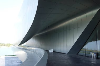 Chengdu Bilim Kurgu Müzesi, Modern Bina Zaha Hadid tarafından tasarlandı. Bu fotoğraf Temmuz 2024 'te Chengdu Çin' de çekildi.