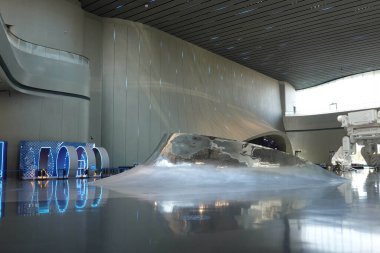 Chengdu Bilim Kurgu Müzesi, Modern Bina Zaha Hadid tarafından tasarlandı. Bu fotoğraf Temmuz 2024 'te Chengdu Çin' de çekildi.