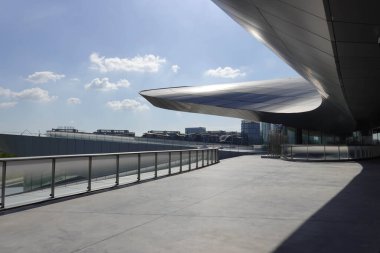 Chengdu Bilim Kurgu Müzesi, Modern Bina Zaha Hadid tarafından tasarlandı. Bu fotoğraf Temmuz 2024 'te Chengdu Çin' de çekildi.