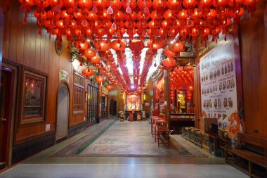 Çin Tapınağındaki Çin Kırmızı Fenerleri