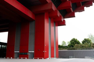 Modern Kızıl İnşaat Sanat Müzesi, Şangay Ulusal Sanat Müzesi, Bu Fotoğraf Nisan 2025 'te çekilmiştir. Şangay, Çin