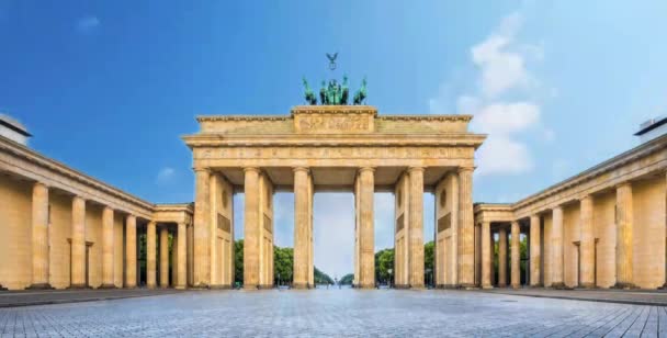 Time Lapse Footage Brandenburg Gate Berlin — Stockvideo