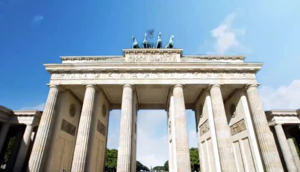 Time Lapse Footage Brandenburg Gate Berlin — Stok video
